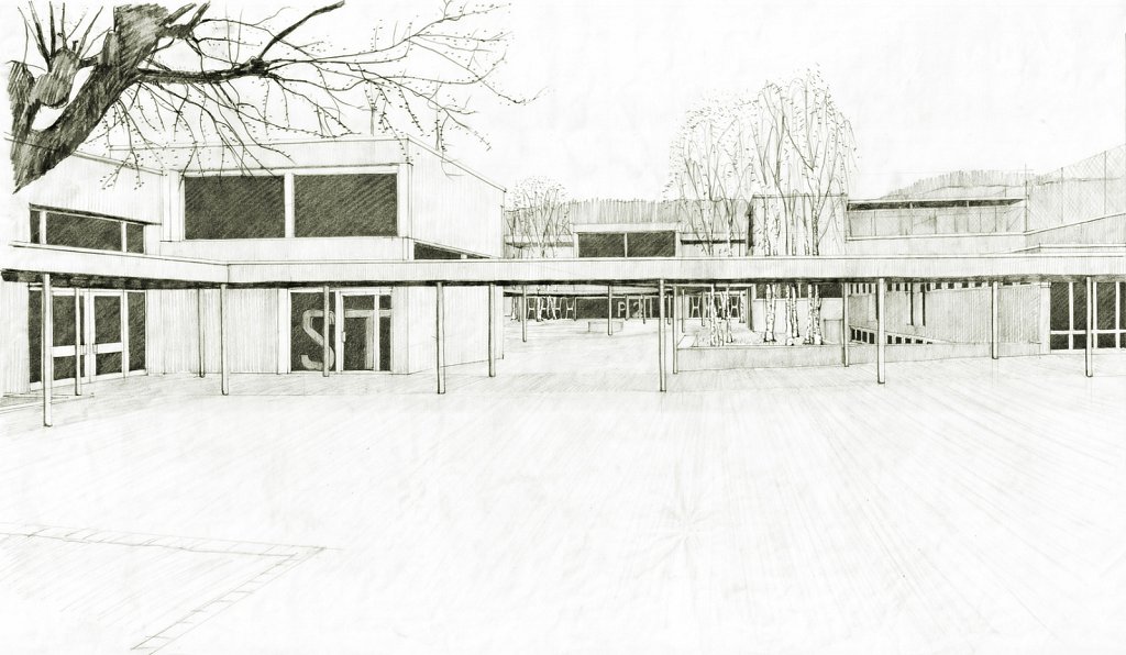Aussenbild Pausenhof Sekundarschule