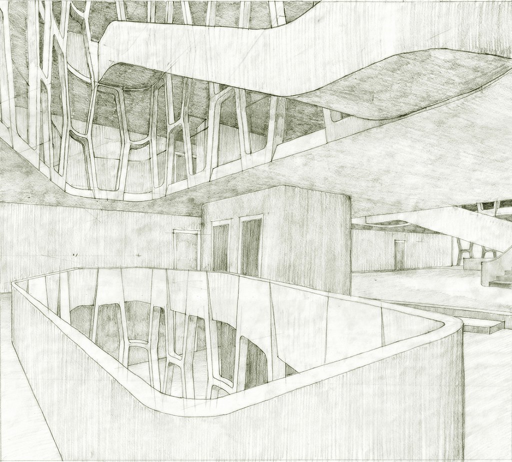 Innenbild Treppenhalle im Neubau