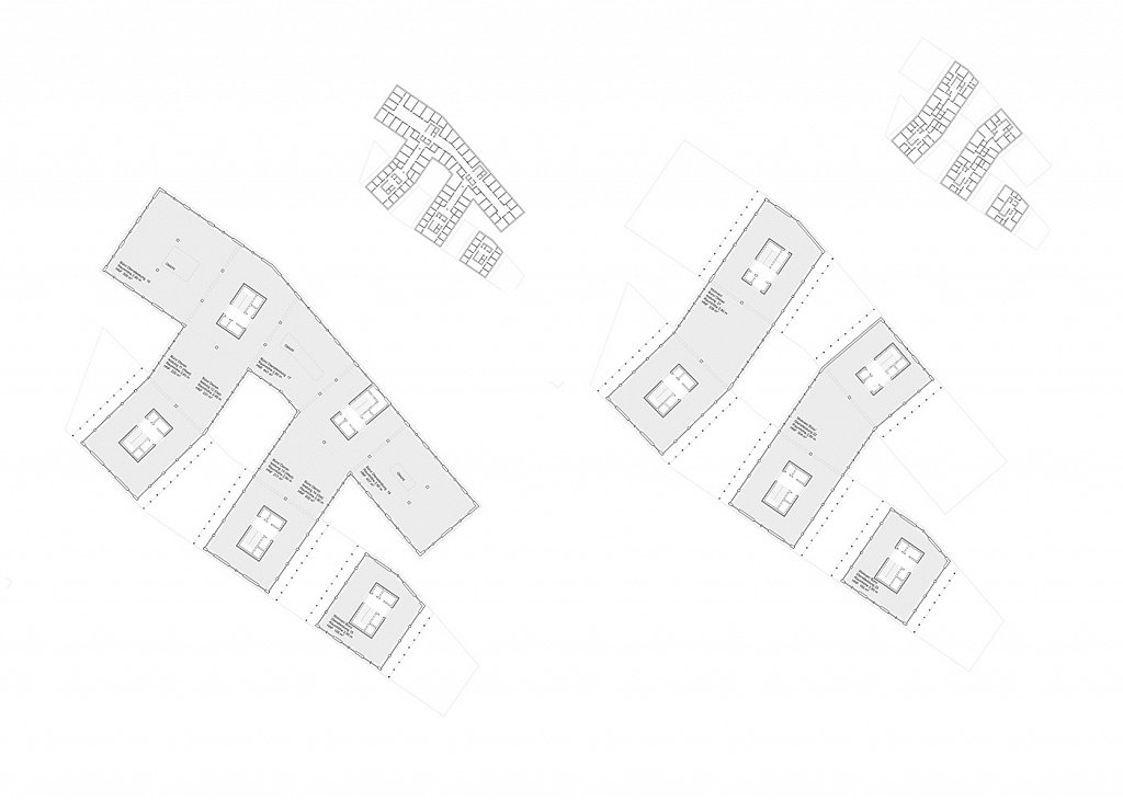 Grundrisse Obergeschosse Bahnhof